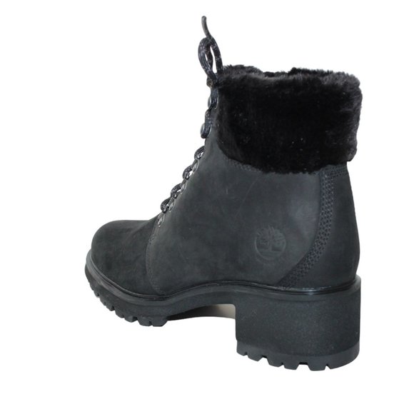 Timberland Kinsley Combat Boot Faux Fur Lined 2.5" Block Heel Women's 8 NEW! - Picture 4 of 12